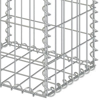 Cestos gabião 2 pcs aço galvanizado 30x30x40 cm