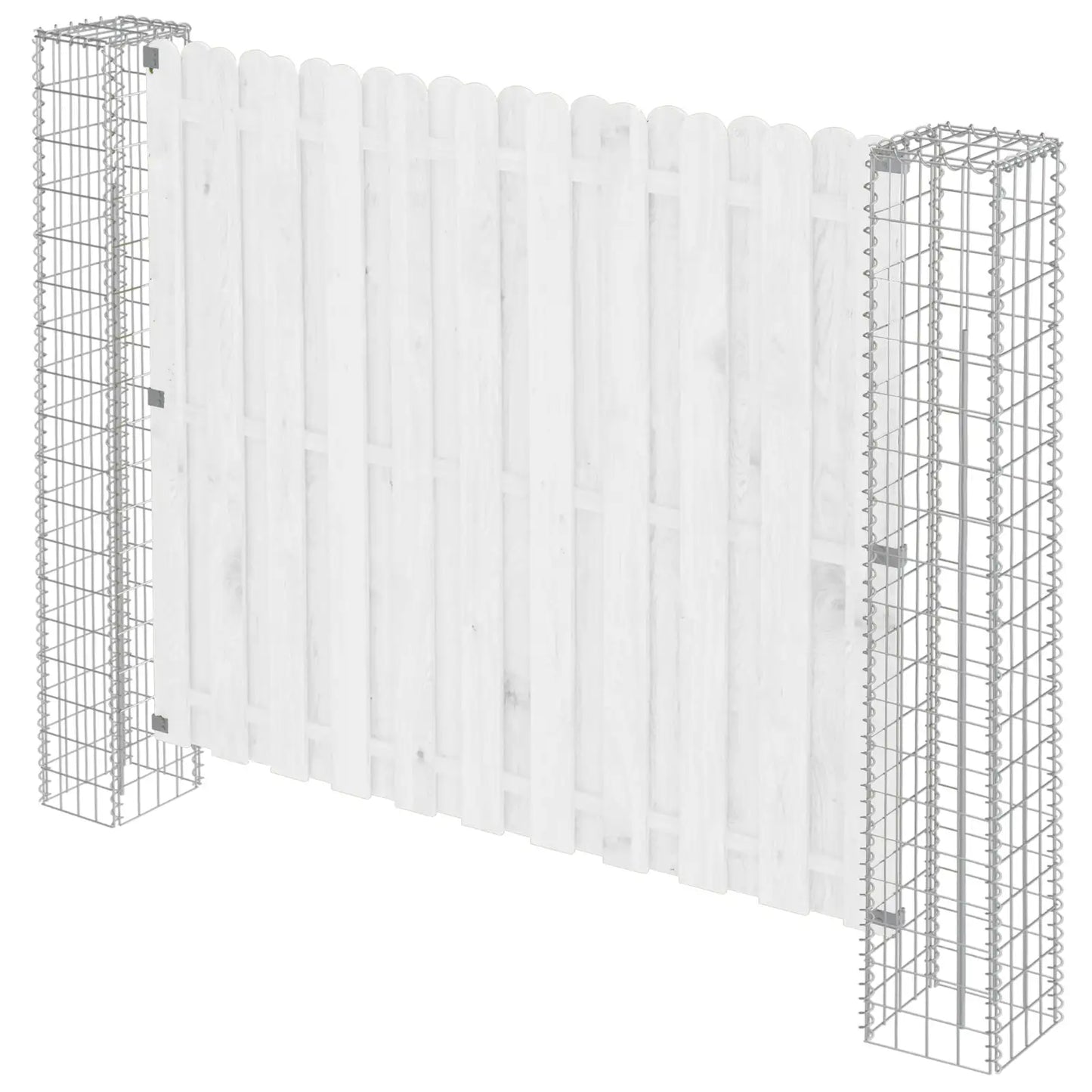 Poste de Cerca 2 pcs Prateado  Metal