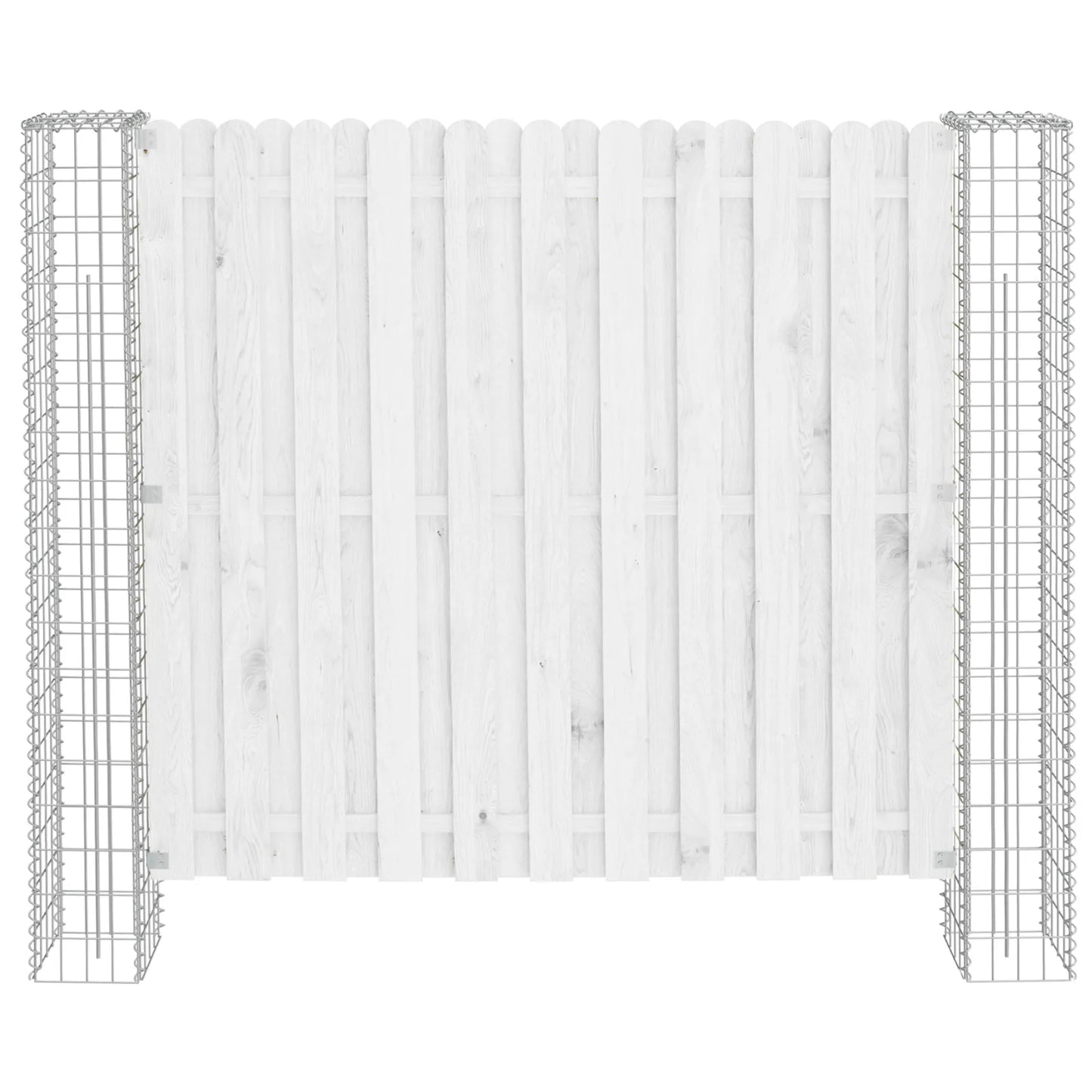 Poste de Cerca 2 pcs Prateado  Metal
