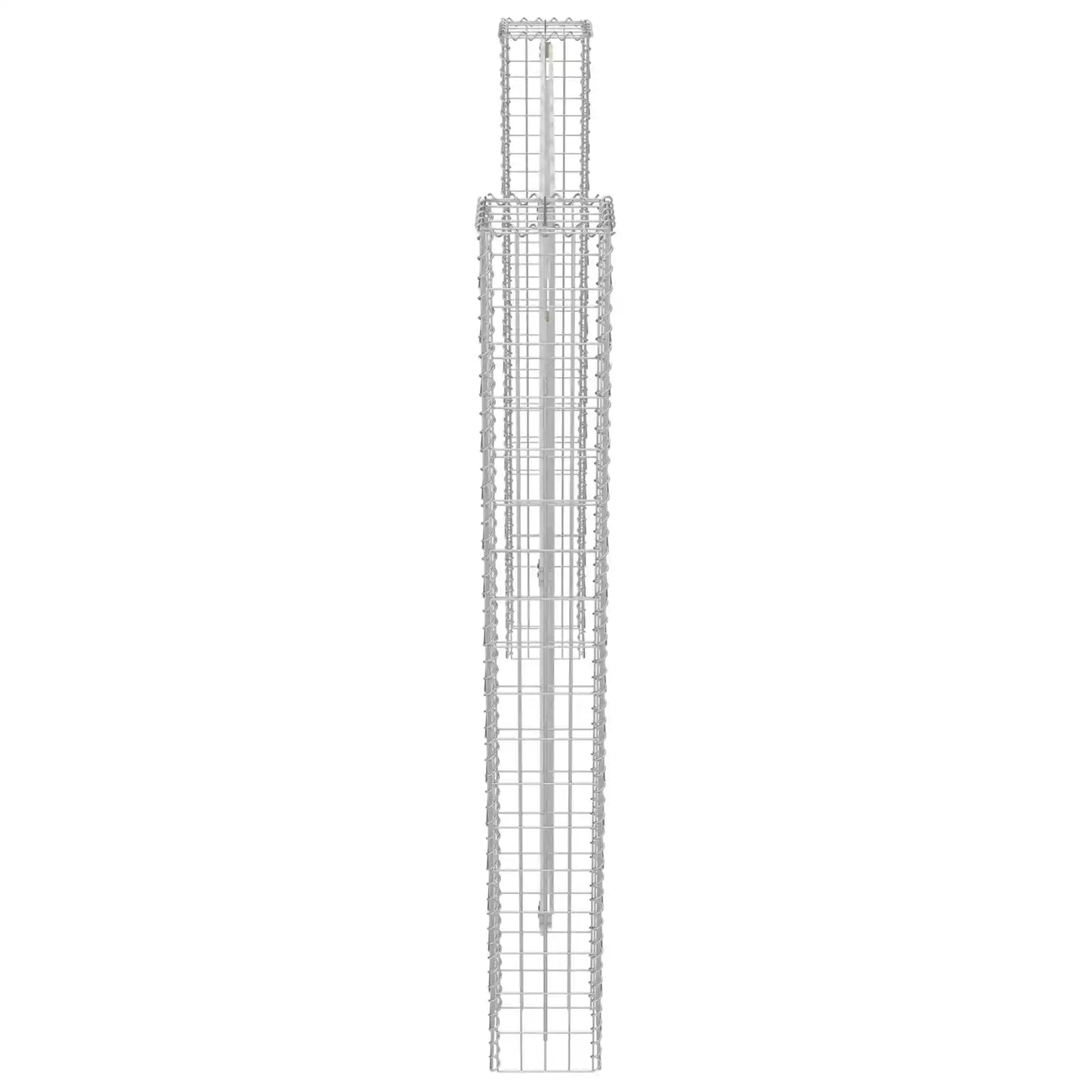 Poste de Cerca 2 pcs Prateado  Metal