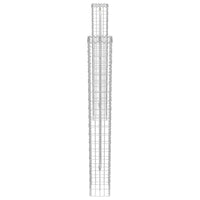 Poste de Cerca 2 pcs Prateado  Metal
