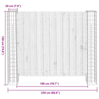 Poste de Cerca 2 pcs Prateado  Metal
