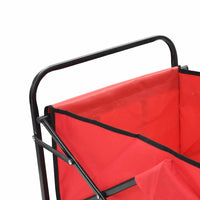 vidaXL Carrinho de mão dobrável em aço vermelho