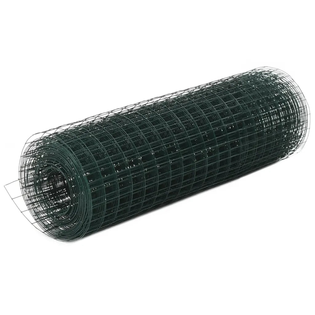 Cerca arame galinheiro 10x0,5 m aço c/ revestimento PVC