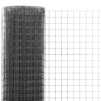 Cerca arame galinheiro 10x1 m aço c/ revestimento PVC cinzento
