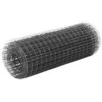 Cerca arame galinheiro 25x0,5m aço c/ revestimento PVC cinzento