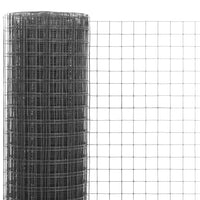 Cerca arame galinheiro 25x0,5m aço c/ revestimento PVC cinzento
