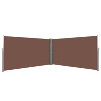 Toldo lateral retrátil 160x600 cm castanho