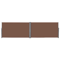 Toldo lateral retrátil 160x600 cm castanho
