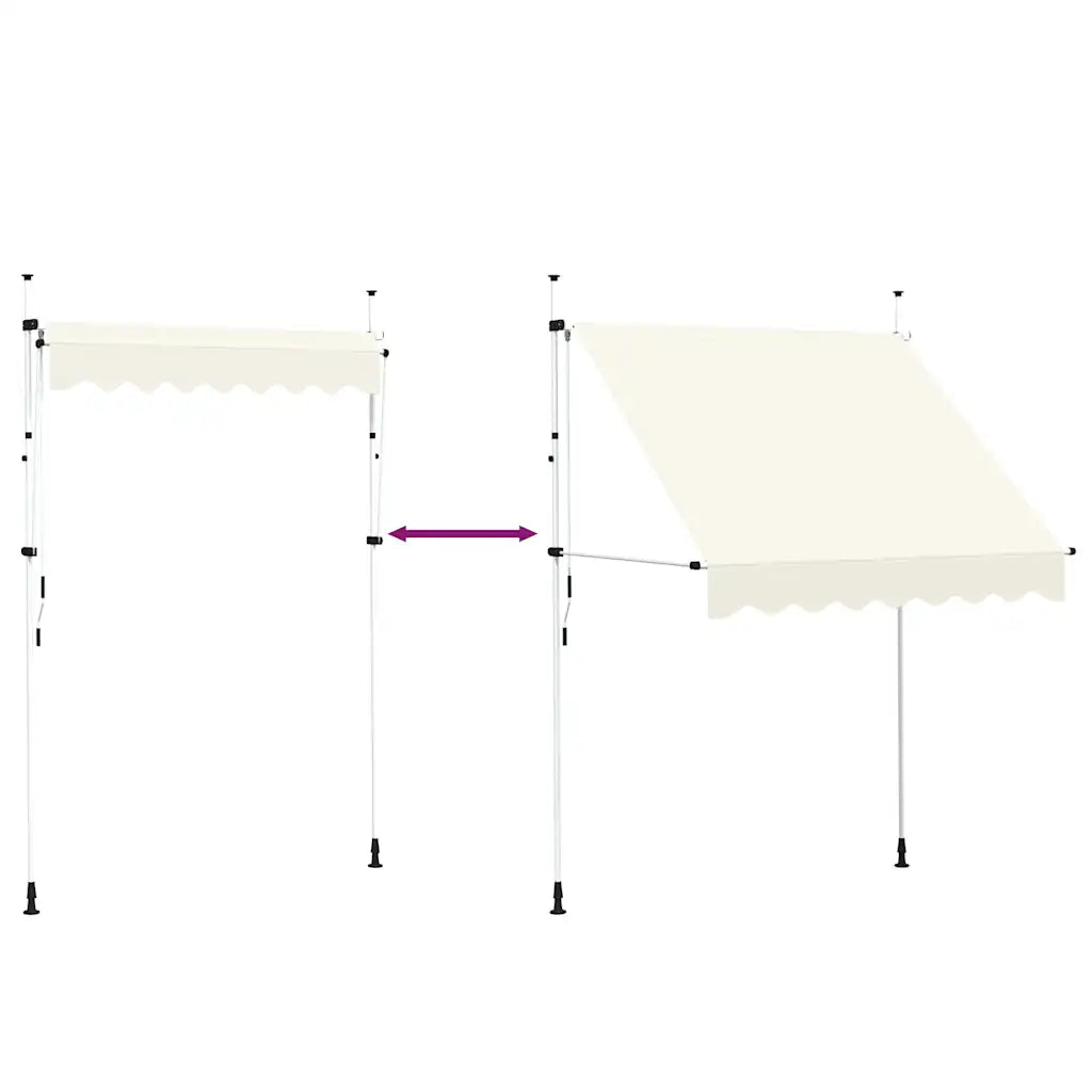 Toldo retrátil manual 200 cm