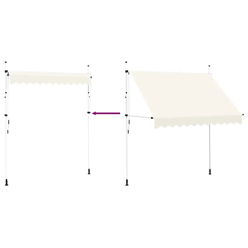 Toldo retrátil manual 250 cm