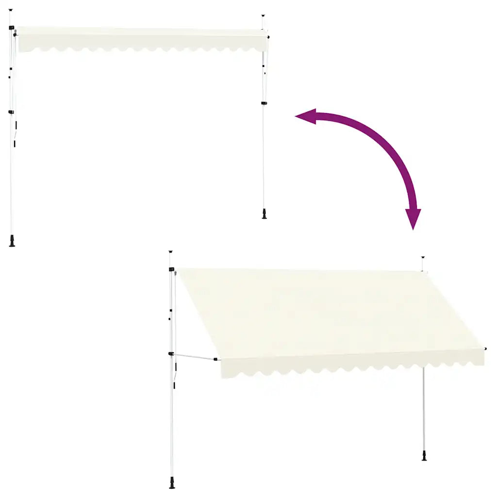 Toldo retrátil manual 400 cm