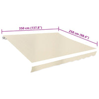 Lona para toldo  3,5x2,5 m