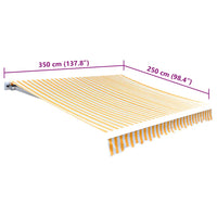 Lona para toldo  e branco 3,5x2,5 m