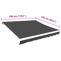 Lona para toldo  3x2,5 m
