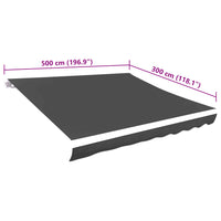 Lona para toldo  5x3 m
