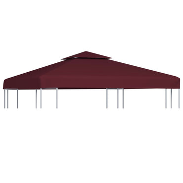 vidaXL Cobertura gazebo c/ 2 camadas 310 g/m² 3x3 m cinza-acastanhado
