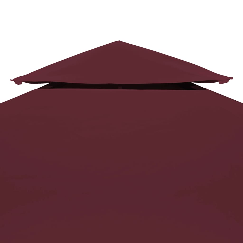 vidaXL Cobertura gazebo c/ 2 camadas 310 g/m² 3x3 m cinza-acastanhado