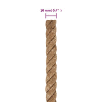 vidaXL Corda 100% juta 10 mm 250 m
