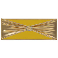 vidaXL 25pcs Faixa de cadeira extensível c/ fivela de diamante dourado