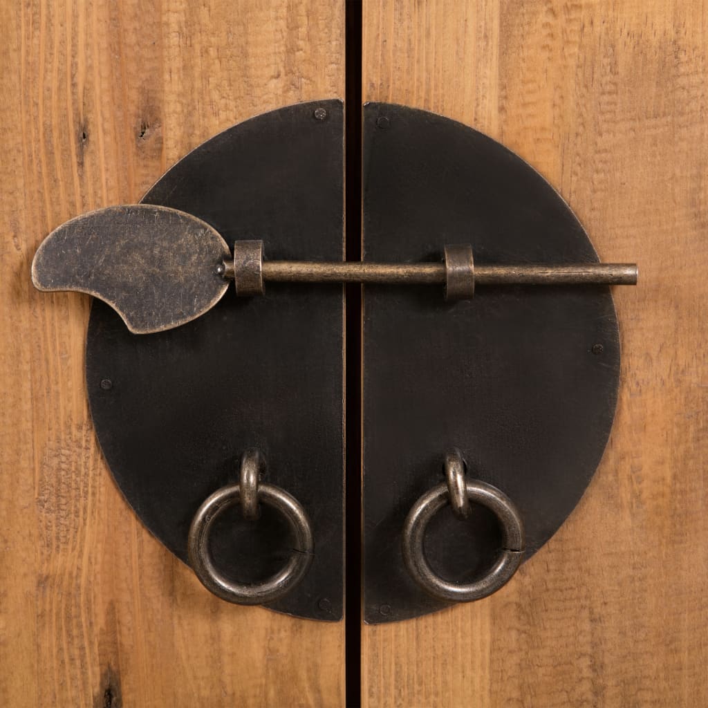 vidaXL Conjunto de casa de banho 5 pcs madeira de pinho maciça