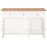 vidaXL Aparador 110x33,5x70 cm madeira carvalho maciça