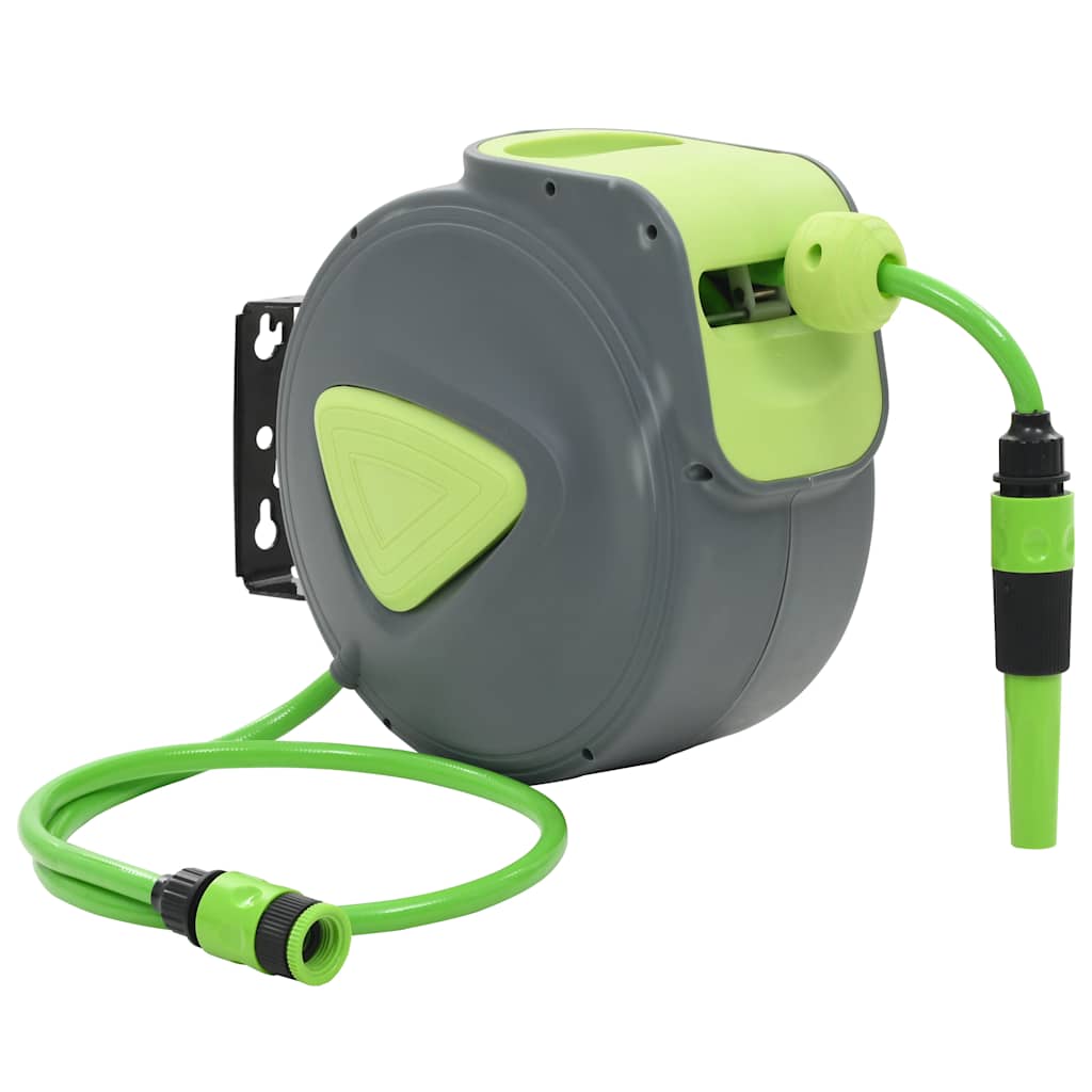 vidaXL Enrolador retrátil automático de parede p/ mangueira 10 + 1 m