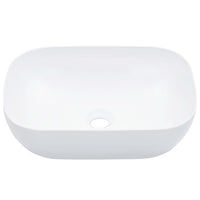 vidaXL Lavatório 45,5x32x13 cm cerâmica branco