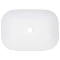 vidaXL Lavatório 45,5x32x13 cm cerâmica branco
