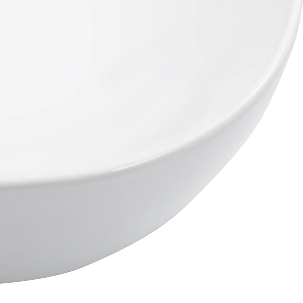vidaXL Lavatório 45,5x32x13 cm cerâmica branco