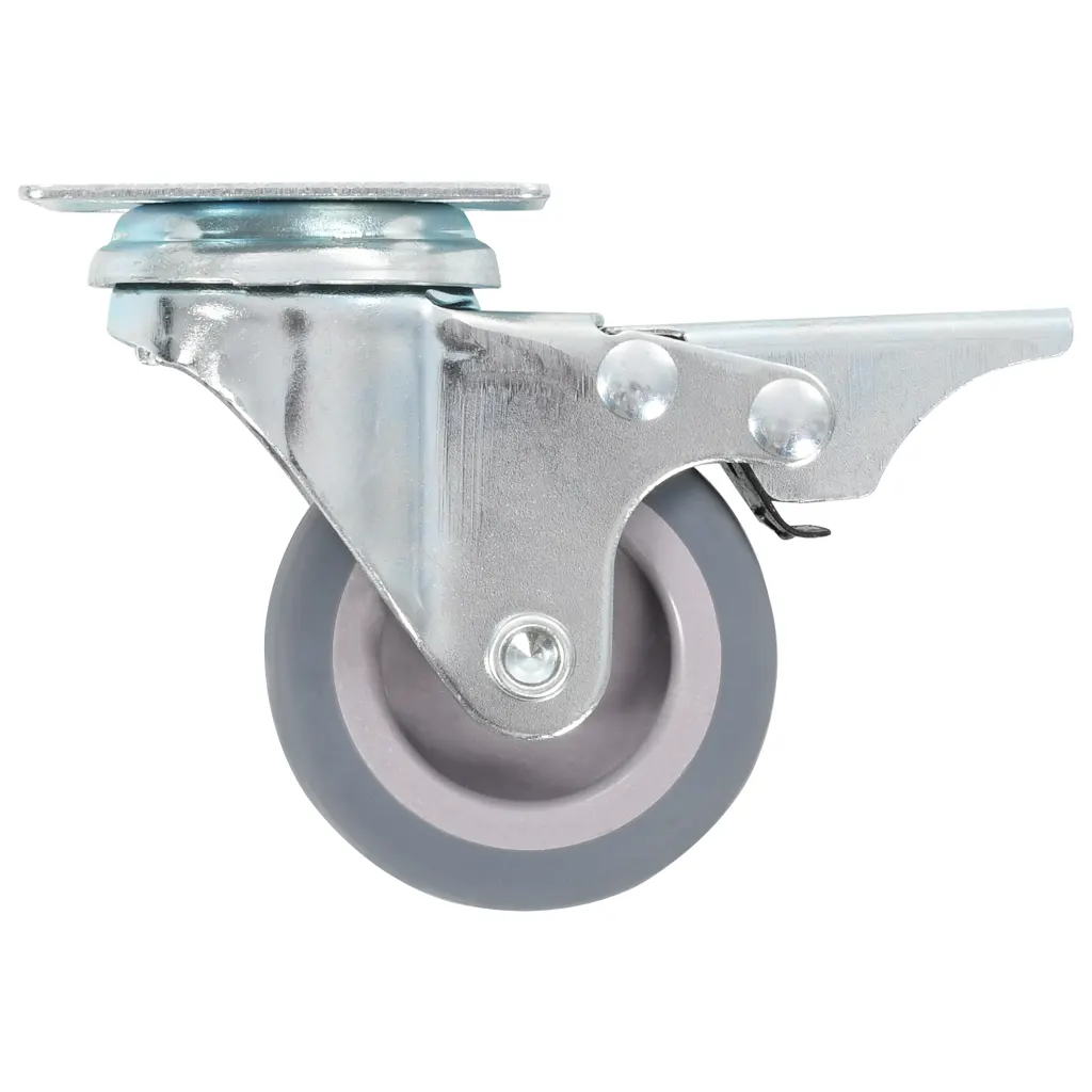 Rodas giratórias com travões duplos 4 pcs 50 mm