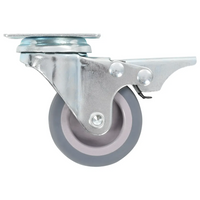 Rodas giratórias com travões duplos 4 pcs 50 mm