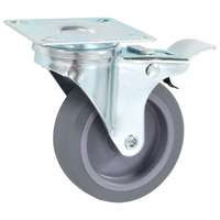 Rodas giratórias com travões duplos 4 pcs 75 mm