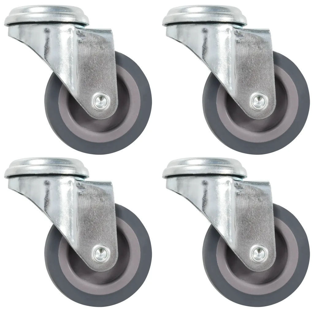 Rodas giratórias com furo 4 pcs 50 mm