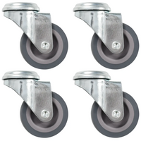 Rodas giratórias com furo 4 pcs 50 mm