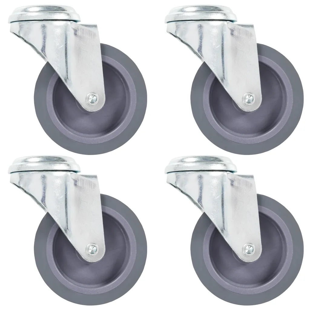 Rodas giratórias com furo 4 pcs 75 mm