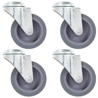 Rodas giratórias com furo 4 pcs 75 mm