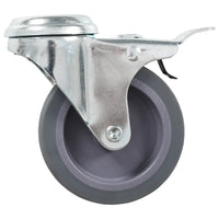 Rodas giratórias orif. p/ parafuso e travões duplos 4 pcs 75mm