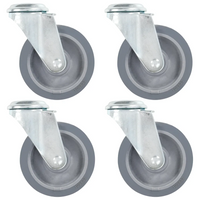 Rodas giratórias com furo 4 pcs 100 mm