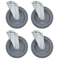 Rodas giratórias com furo 4 pcs 125 mm