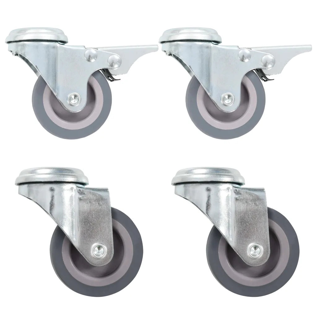 Rodas giratórias com furo roscado 4 pcs 50 mm