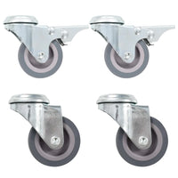 Rodas giratórias com furo roscado 4 pcs 50 mm