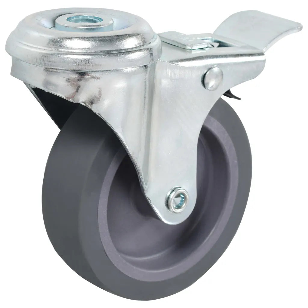 Rodas giratórias com furo roscado 4 pcs 75 mm