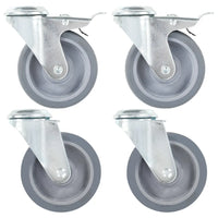 Rodas giratórias com furo 4 pcs 100 mm
