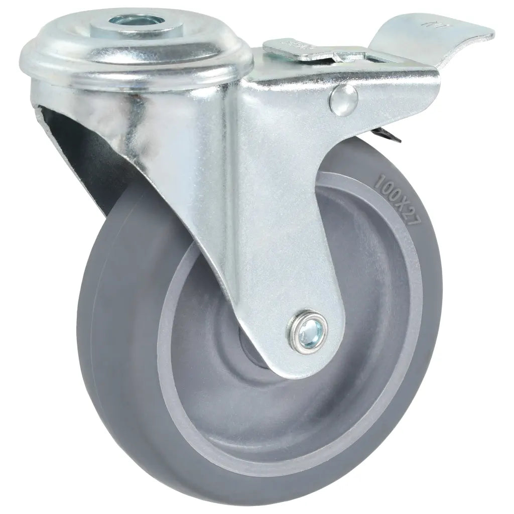 Rodas giratórias com furo 4 pcs 100 mm