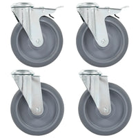 Rodas giratórias com furo 4 pcs 125 mm