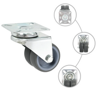 Rodas giratórias duplas 4 pcs 50 mm
