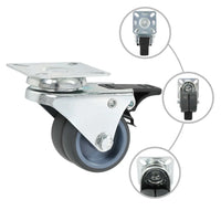 Rodas giratórias duplas 4 pcs 50 mm