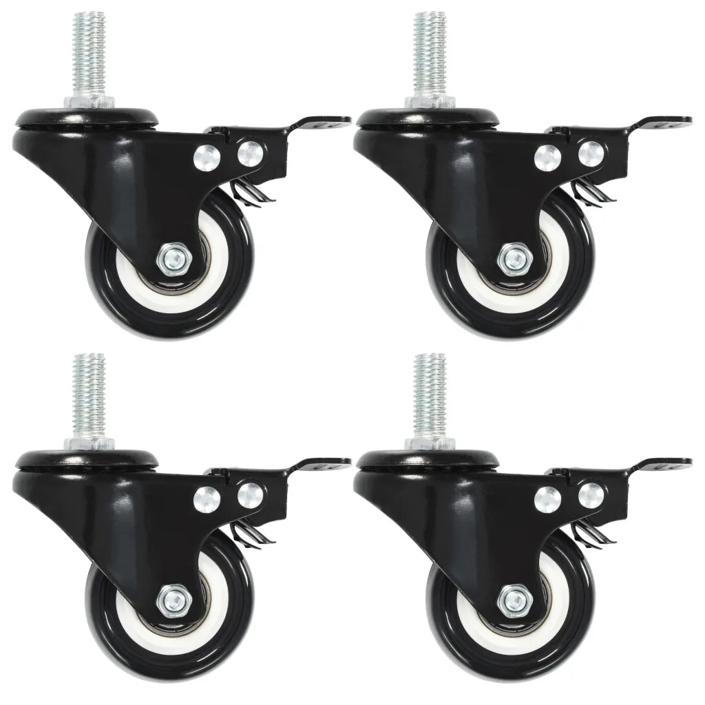 Rodas giratórias com travões 4 pcs 50 mm