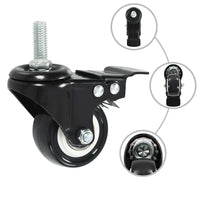 Rodas giratórias com travões 4 pcs 50 mm